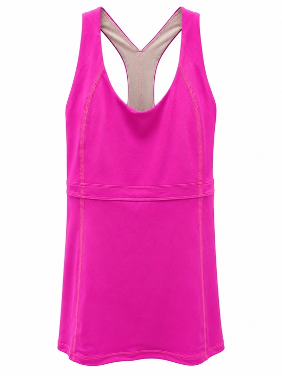 lululemon athletica Tops - Lululemon Bright Pink Racerback Shelf Bra Tank Active Top Small